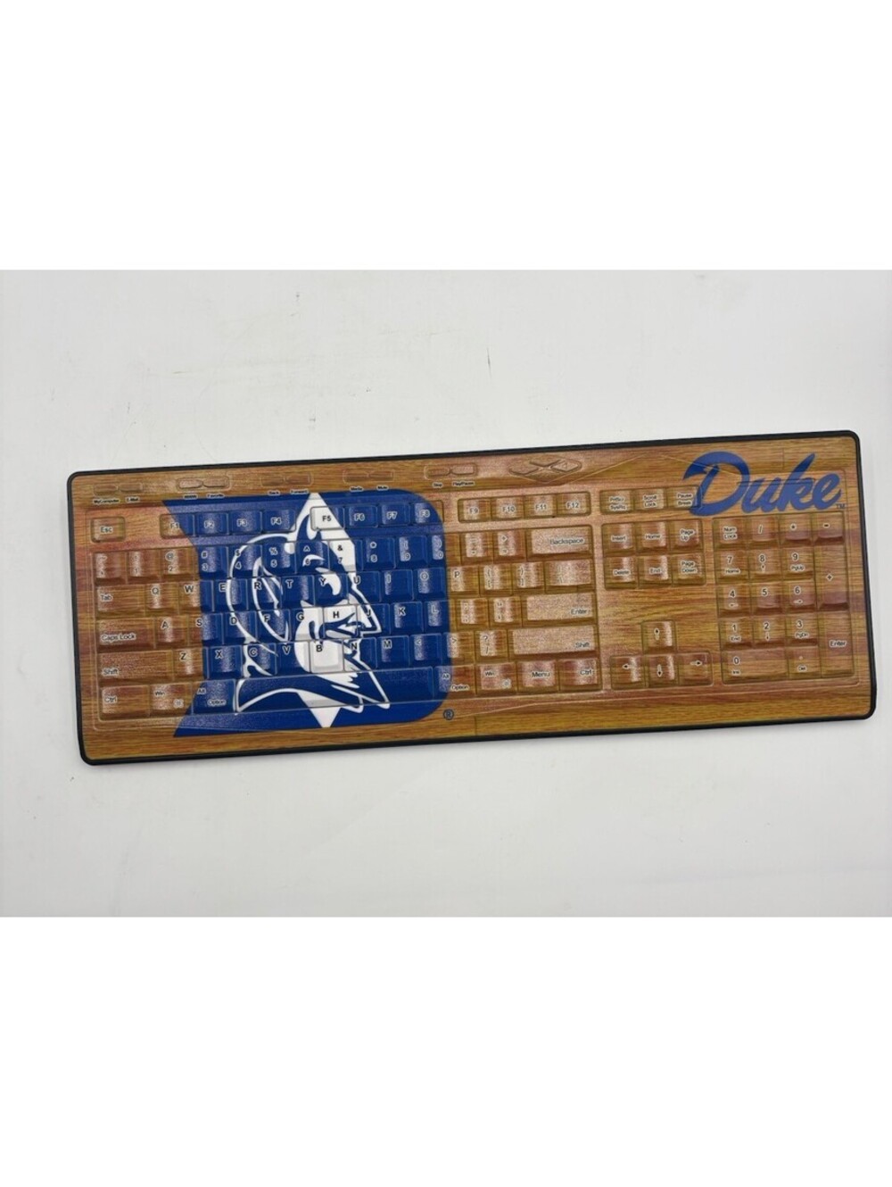 DUKE keyboard Blue Devils Wood Print Wireless USB Keyboard basketball NCAA!!!